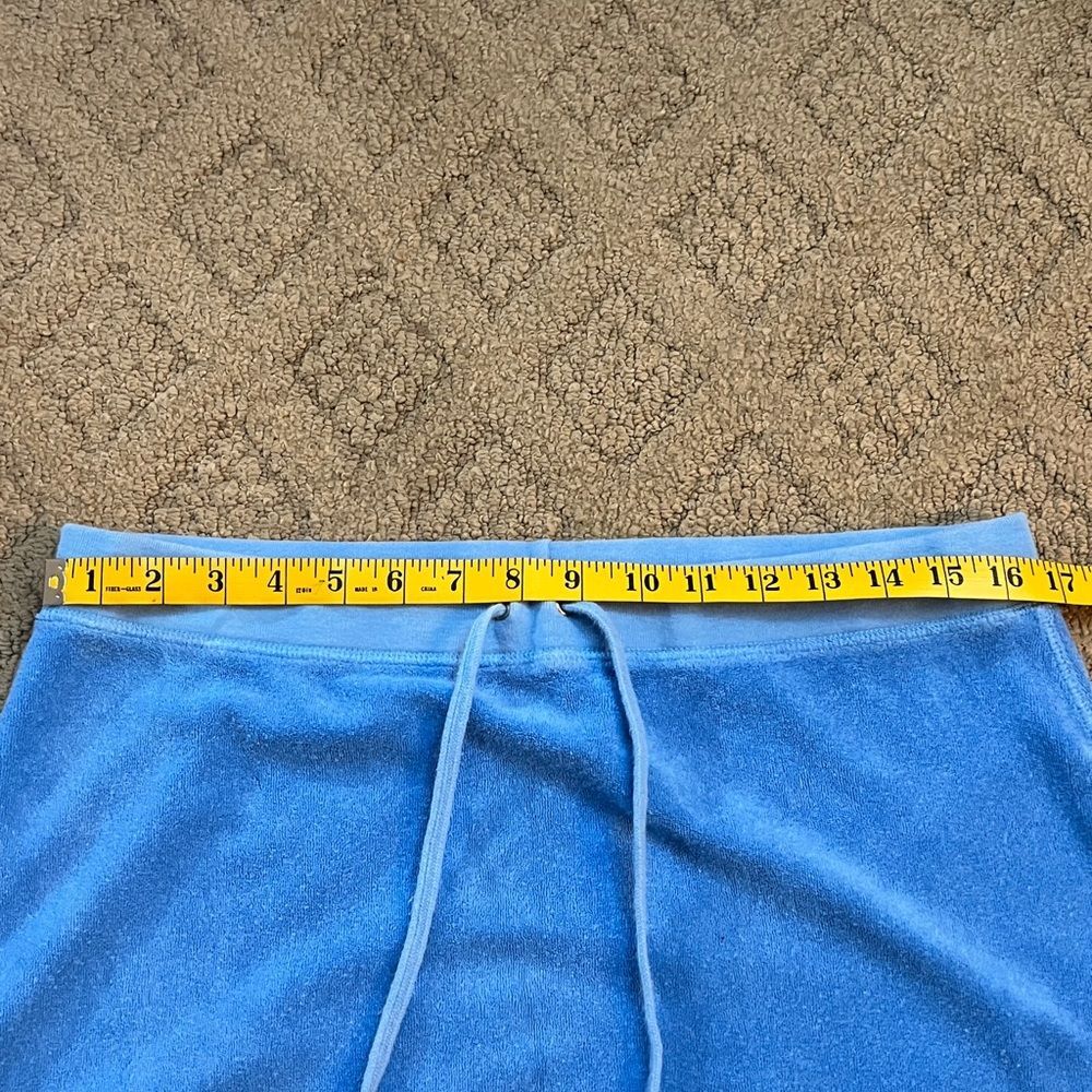 Juicy Couture Classic Terrycloth Mini Skirt Blue Size Large - Picture 6 of 9